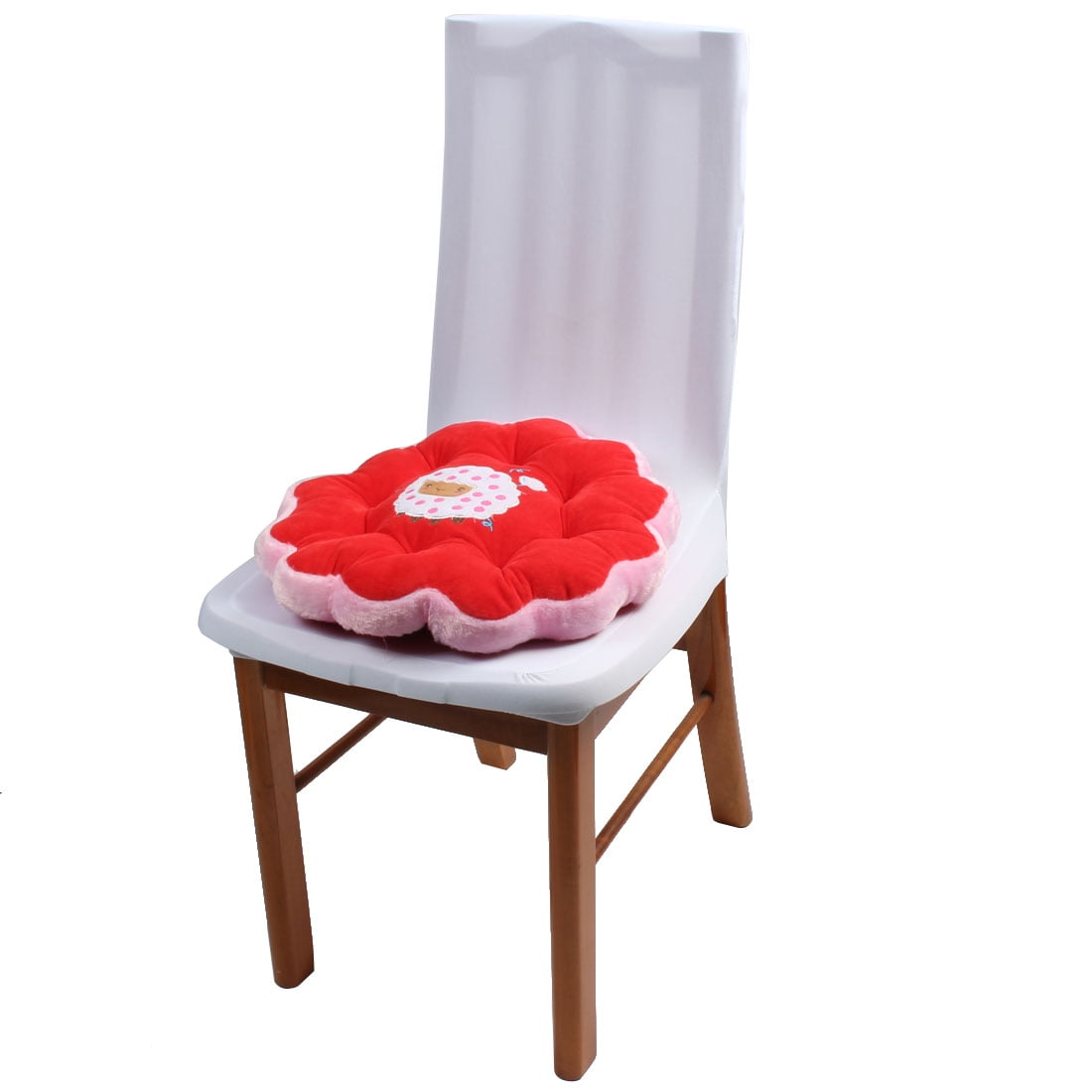Office Polyester Sheep Pattern Flower Shaped Chair Seat Cushion Office Polyester Sheep Pattern Flower Shaped Chair Seat Cushion Pillow Pad Blue