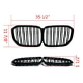 thumbnail image 3 of Glossy Black Left Right Kidney Grille Grill Fit 2018-2020 2021 BMW G05 X5 Double Line, 3 of 5