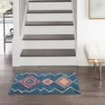 thumbnail image 3 of 2â€™ x 3â€™ Navy Blue Berber Pattern Scatter Rug, 3 of 5