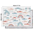 thumbnail image 6 of White Boho Bohemia Rainbow Clouds Sun Pattern Summer Placemats Table Placemats Set Of 4-Linen Kitchen Washable Placemats Table Mats 11.8"x17.7" Non-Slip Heat Resistant, 6 of 6