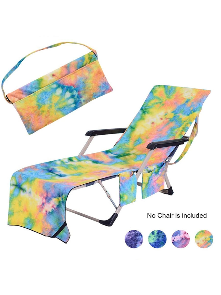 lounge chair towel covers with pockets