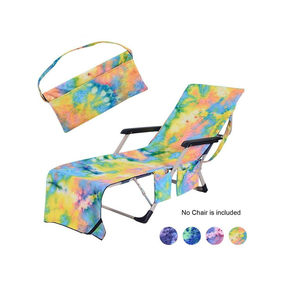 Selfieee Beach Towel Chair Covers Pool Lounge Chair Covers Towel with ...