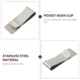 thumbnail image 2 of Shisuyan Metal Banknote Clips Stainless Steel Clip Silver 5Pack 2.2X0.8X0.4In, 2 of 9
