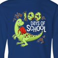 thumbnail image 4 of Inktastic 100 Days of School Green Dinosaur Long Sleeve Youth T-Shirt, 4 of 5