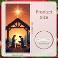 thumbnail image 5 of Religious Scene Nativity Banner Christmas Illustration Barn Design Holy Family for Holiday Celebration Indoor Decoration Church Event, 5 of 9