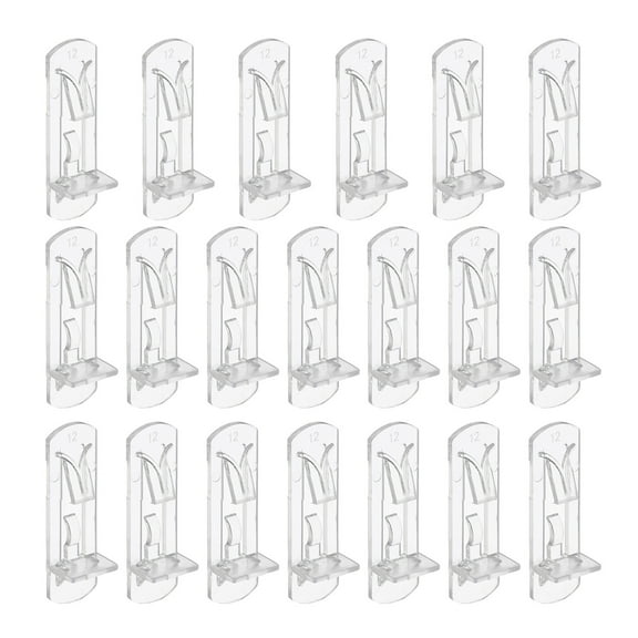 Uxcell 3/4 inch Locking Shelf Support Pegs 20Pcs Plastic Cabinet Shelf Pins Clear 5mm Dia