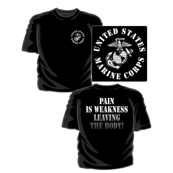 USMC Pain is Weakness Leaving the Body T-Shirt
