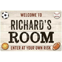 RICHARD'S Room Kids Bedroom Sign Boy's Gift 8x12 Metal 108120090094