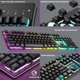 thumbnail image 2 of Wireless Gaming Keyboard and Mouse Combo,RGB LED Backlit,Rechargeable 3800mAh,Full Size Mechanical Feel,USB/Type C Dual Receiver,Silent Mouse,Mouse Pad for Mac,Laptop,Desktop,PS4,PS5,Xbox, 2 of 10