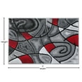 thumbnail image 5 of BizChair Modern Contemporary Mat Area Rug, Red Grey Black. (2 Feet X 3 Feet) Mat, 5 of 7