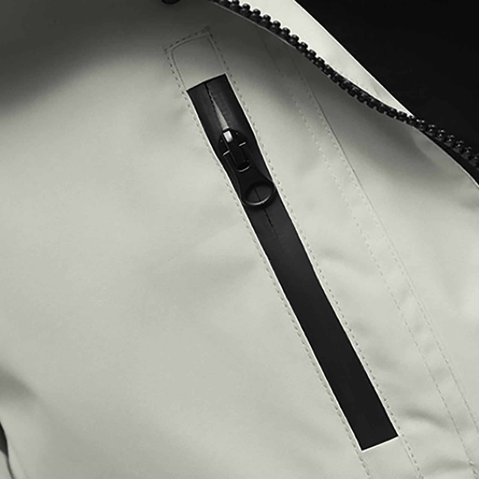 Sentmoon Men Jackets Solid Color Long Sleeve Coats Oversized Zipper Windbreaker Waterproof Men Hoodie with Pockets Fall and Winter Casual for Festival Camping and Outdoor Gray M