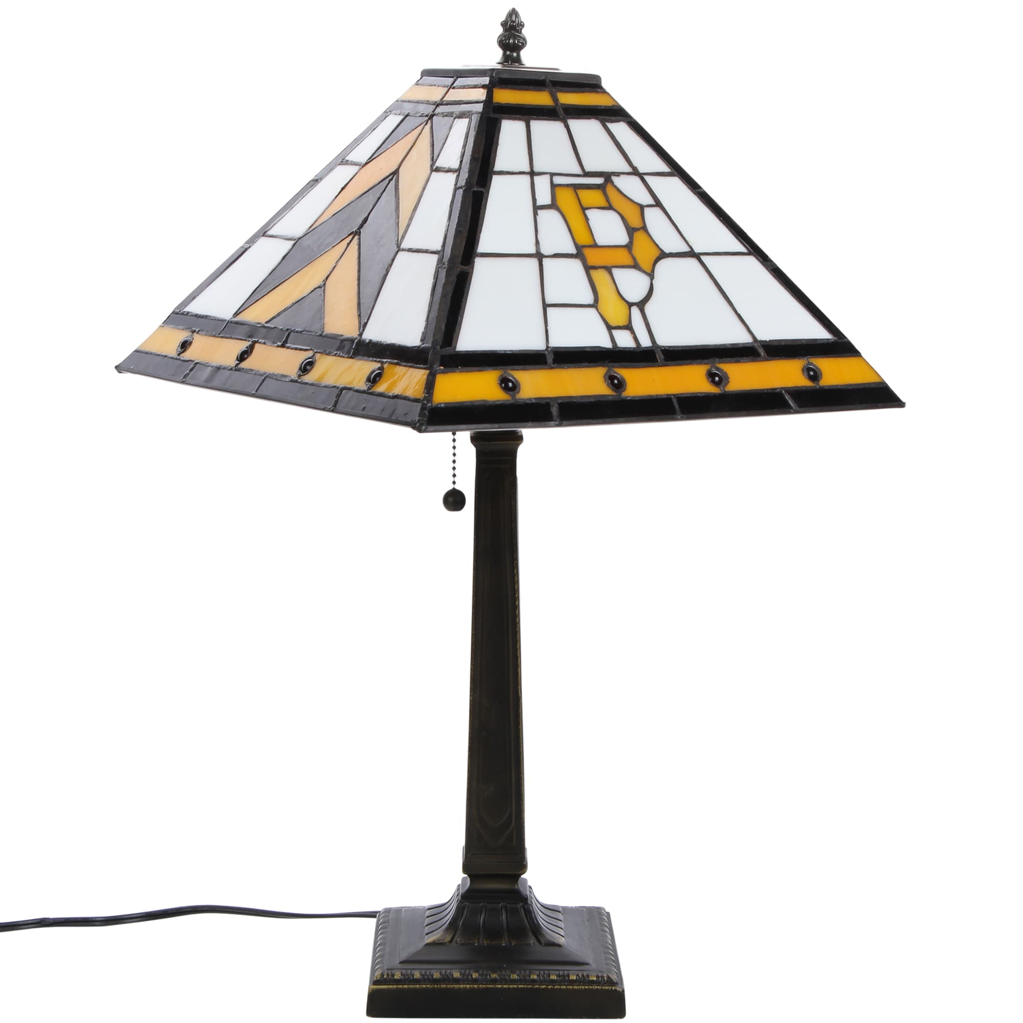 Table Lamp with Shade Pittsburgh PS Your Favorite Team Plate Rolled in on The lamp Base 