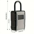 thumbnail image 5 of Estbridge Extra Large Weatherproof Key Lock Box with Resettable 4-Digit Combination Code  Durable Aluminum Wall Mounted Storage for Car and House Keys  Secure Locking Mechanism  Black & G, 5 of 5