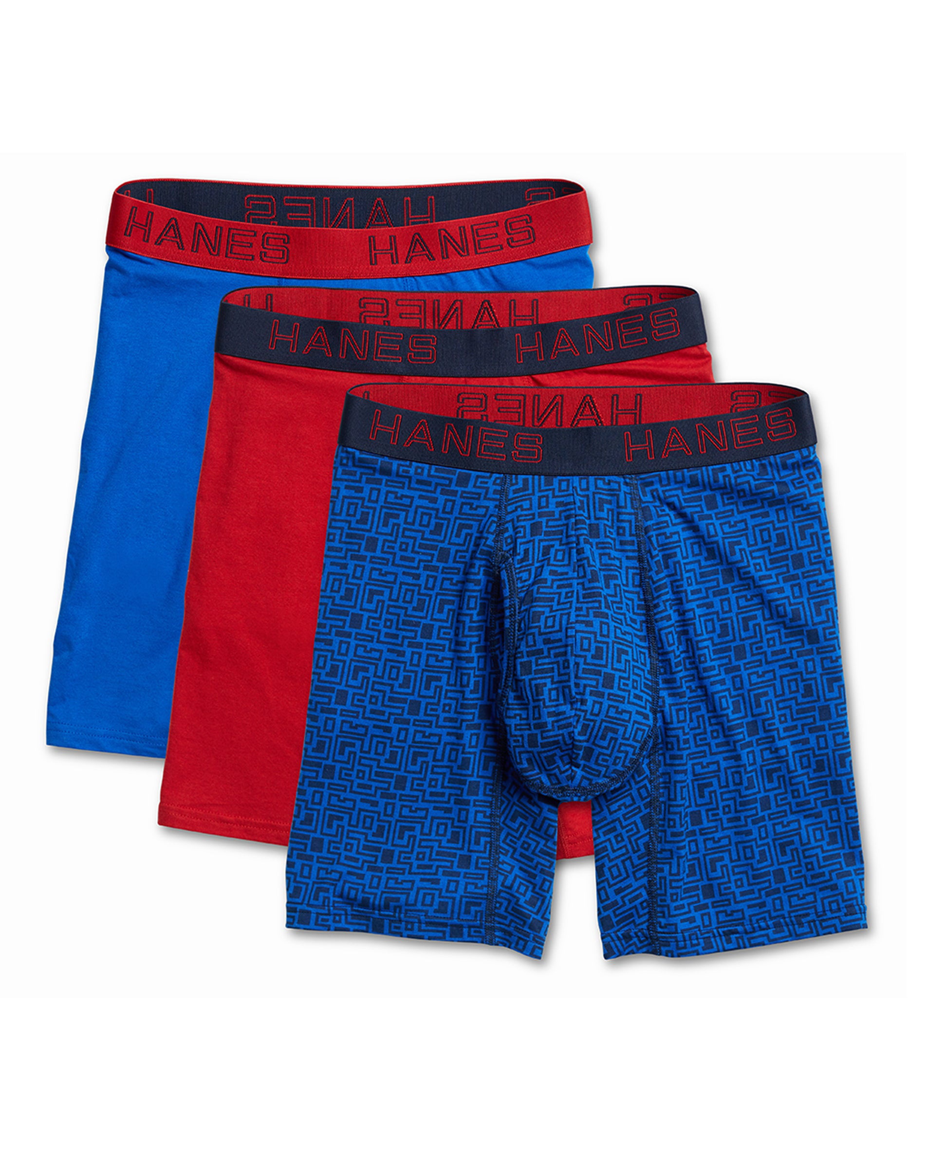 Details about   Hanes Boxer Briefs 3-PACK Ultimate Comfort Flex Fit Cotton/Modal Assorted Design 
