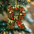 thumbnail image 4 of Christmas Tree Ornaments 2D Acrylic Monogram Pendants With Santa Hat 26 Letters For DIY Crafts And Home Decor, 4 of 5