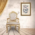 thumbnail image 3 of Vess, June Erica 23x32 Gold Ornate Wood Framed with Double Matting Museum Art Print Titled - Indigo Blush Garden II, 3 of 4