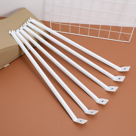 Minkissy 6-Pack Universal White Metal Awning Roof Mount Brackets for RVs, Support Accessories for Outdoor Use