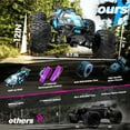 thumbnail image 3 of JoyStone Glowing RC Cars with Body Lights & Headlights, 1:14 Scale Remote Control Truck, 15+ mph High Speed Monster Truck, 2 Batteries for Boys Kids, Blue, 3 of 11