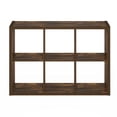 thumbnail image 3 of Furinno Cubicle Open Back Decorative Cube Storage Organizer, 6-Cube, Amber Pine, 3 of 6