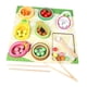 thumbnail image 5 of Juego de mesa con clavija de madera Montessori, clasificación de colores a juego, juego con clip de cuentas de juguete a juego para niños y niñas, 5 of 9