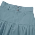 thumbnail image 6 of QATAINLAV Women's High Waist Tiered Midi Skirt Flowy Ruffle Beach Vacation A-Line Skirts Work Solid Casual Summer Clothes Blue M, 6 of 7