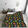 thumbnail image 6 of Throw Blanket for Couch Sofa and Bed, Cartoon Dino Super Soft Plush Throw Blanket, Fuzzy Cuteness Comfy Warm Washable Flannel Blanket & Throws for All Season 80"x60", 6 of 7