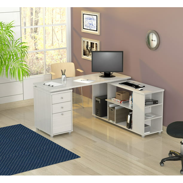 Inval L Shape Desk With File Drawer, Rich’s Outdoor Furniture