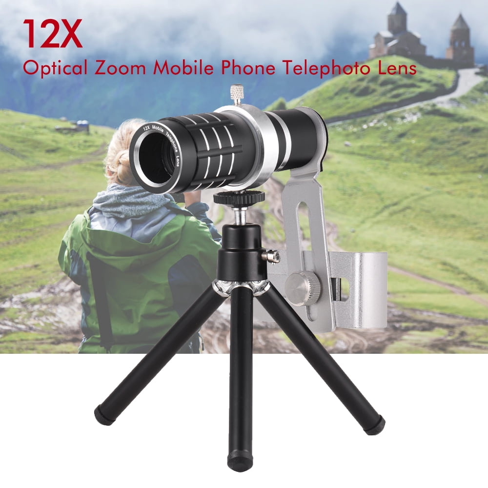 12X Optical Zoom Mobile Phone Telephoto Lens with Tripod for HTC Nokia