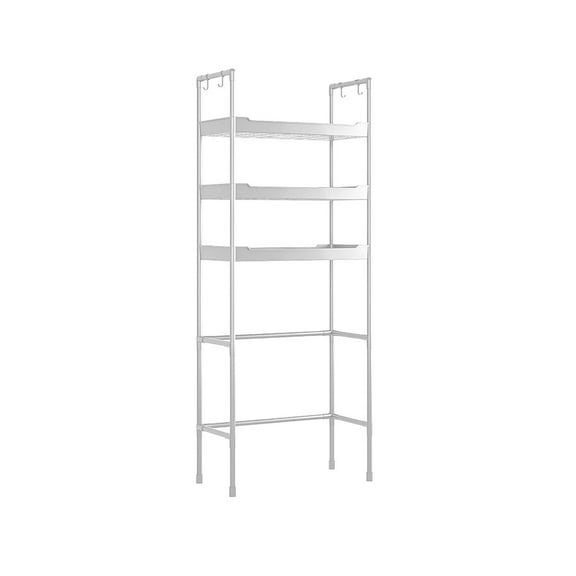 Stainless Steel Bathroom Storage Rack, 3 Layer Toilet Shelf Organizer, Space Saving Multi-functional Storage for Toiletries, Towels, and Plants, Easy to Assemble and Clean