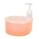thumbnail image 2 of Dispensador de jabón para platos 2 en 1 con soporte de esponja, dispensador de jabón para lavar platos, dispensador Manual de jabón para cocina de Naranja mayimx dispensador de jabón, 2 of 9