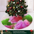 thumbnail image 6 of FMSHPON Mother's Day Art Flower Xmas Christmas Tree Skirt Stand Mat for Holiday Party Decoration Indoor Outdoor 48 inches, 6 of 6
