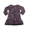 thumbnail image 2 of Girlfriends by Anita G - Little Girls' Long Sleeve Paisley Dress 26841-6X (purple paisley), 2 of 3