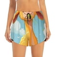 thumbnail image 4 of Lsque Happy Goat In Meadow Printed Women's Running Shorts with Liner Pockets,Elastic Quick Dry Workout Athletic Gym Yoga Shorts,Womens High Waist Shorts-Small, 4 of 9