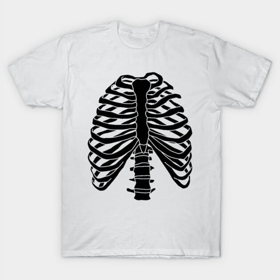 Skeleton Rib Cage Funny Halloween Anatomy Costume Retro X-Ray Bones Bones H870 Unisex T-Shirt, Up to 5XL