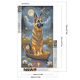 thumbnail image 2 of Pintura de diamante 5D DIY, Kit de decoración de perro lobo en un barco, taladro redondo completo, 40x70cm, 2 of 9