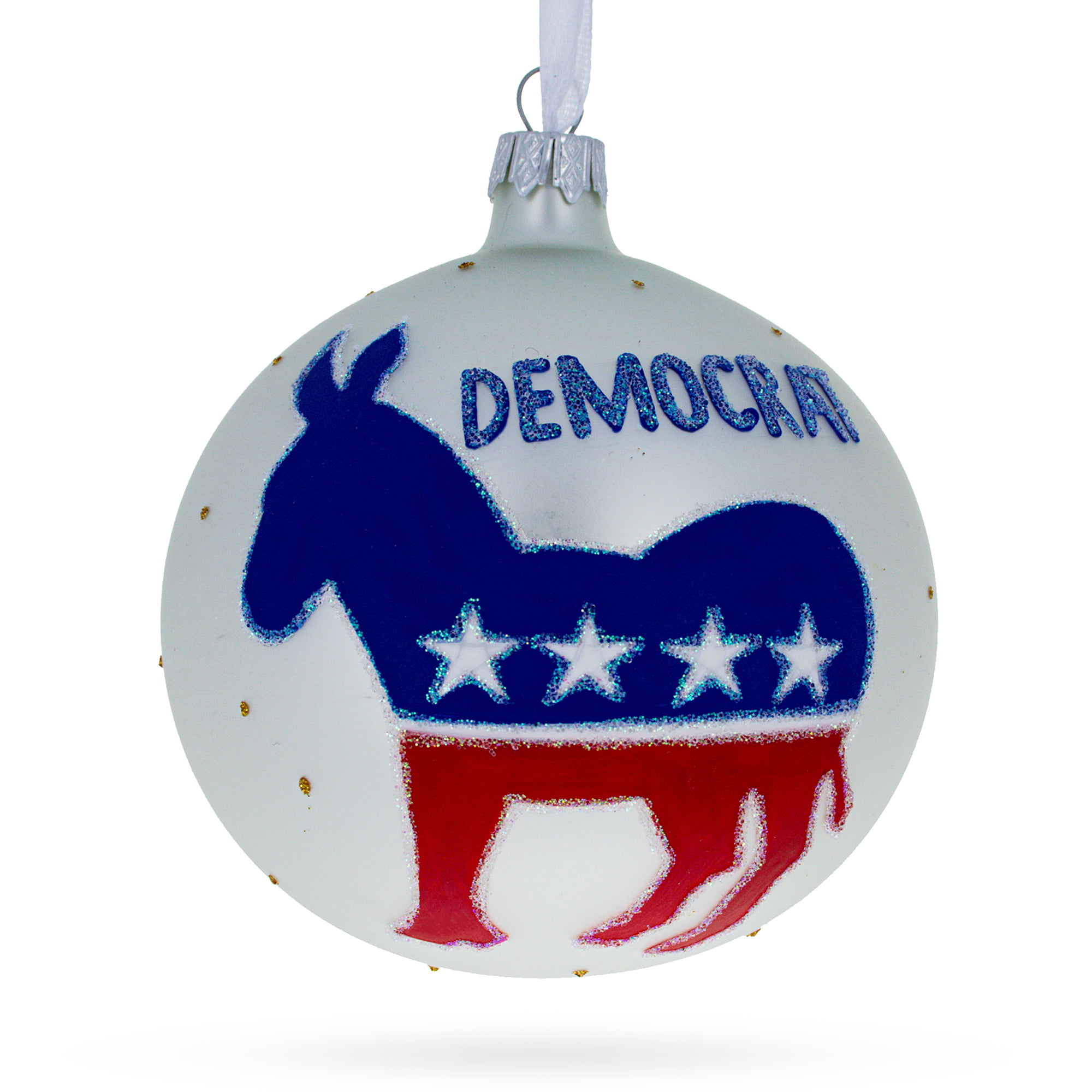 BestPysanky Stylish Donkey Glass Christmas Ornament