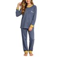 thumbnail image 5 of Xdegoge Kids Warm Thermal Underwear Sets Boys Girls Contrast Trim Long Sleeve Top and Pants Winter Base Layer Pajamas Two Piece Sleepwear Cozy Home Loungewear, 5 of 7