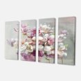 thumbnail image 1 of Designart - Pink Magnolia Flowers - Shabby Chic Canvas Art, 1 of 1