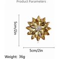 thumbnail image 5 of Snowflake Crystal Brooch Pin for Women Multi-Layered Cubic Zirconia Flower Lapel Pin Corsage Badge for Clothing Dress Suit Decoration Fashion Jewelry, 5 of 9
