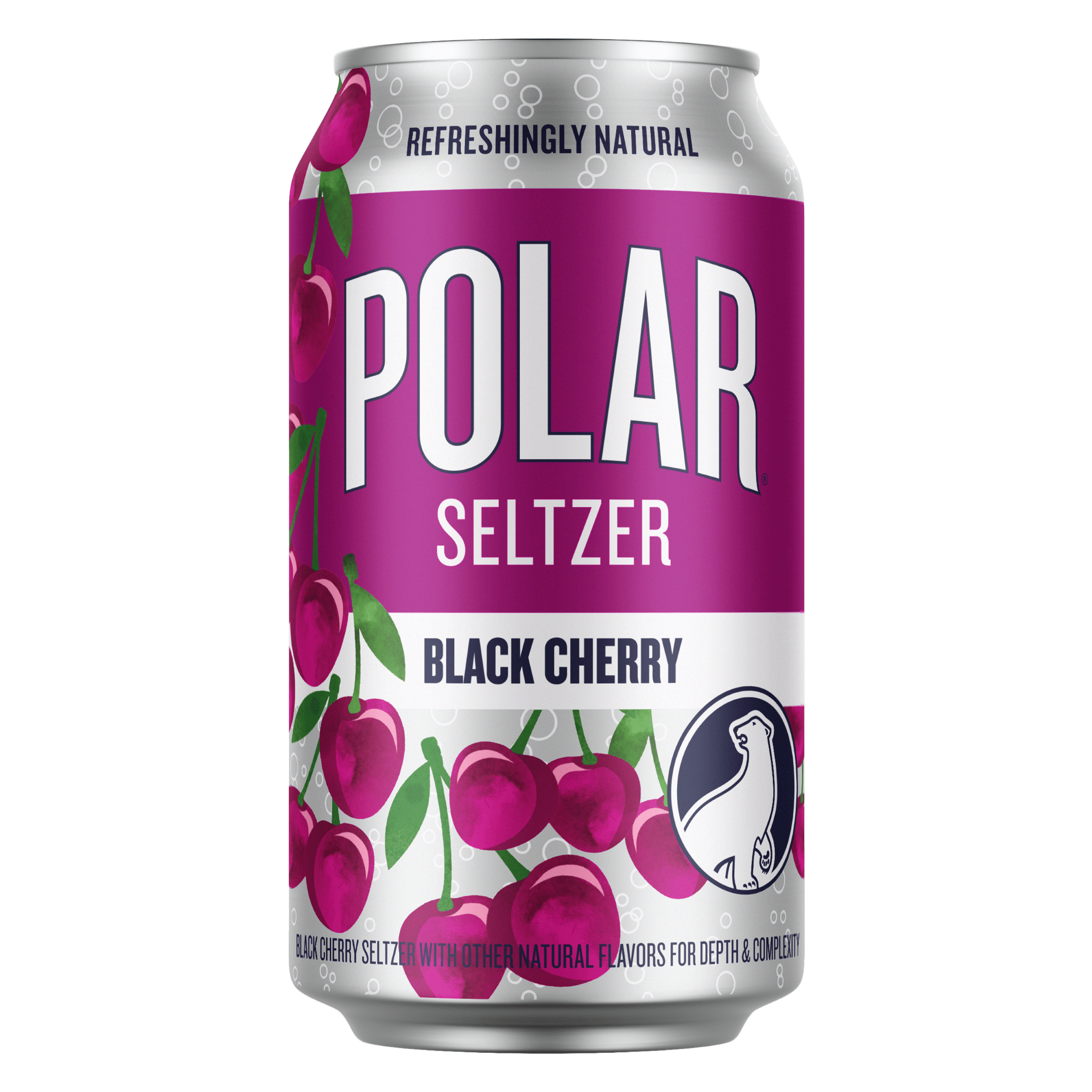 Polar Zero Calorie Black Cherry Sparkling Seltzer Water, 12 fl oz, 18 Pack Cans