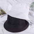 thumbnail image 4 of CoCopeaunts Summer Bucket Hat Solid Color Double Side Basin Hat Men Casual Fashion Sunscreen Packable Big Fisherman Hat, 4 of 8