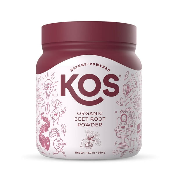 KOS Organic Beet Root Powder, Natural Nitric Oxide Booster, 12.7oz, 90