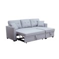 thumbnail image 5 of Alexent 3-Seat Modern Fabric Sleeper Sectional Sofa with Storage in Ash-Color:Ash Sofa, 5 of 7