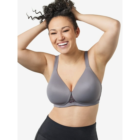 Leading Lady, The Brigitte Lace, Wireless Tshirt Bra, Lightly Padded, Lace Trim, Smooth Cups, Adjustable Padded Straps (Women's & Women's Plus)