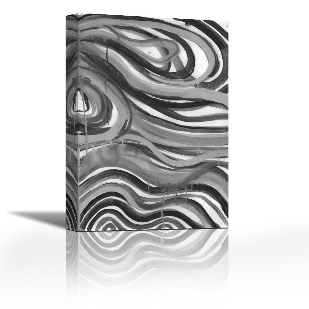 Charcoal Ripples 1 Contemporary Fine Art Giclee on Canvas Gallery
