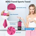 thumbnail image 4 of Bogi Toalla Deportiva De Viaje De Microfibra, Toalla De Secado Rápido, Toalla De Microfibra Suave Y Ligera Para Acampar, Toalla De Viaje Compacta Absorbente Para Acampar, Gimnasio, Yoga, Natación, Moc, 4 of 5