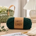 thumbnail image 4 of Cotton Yarn for Crochet with Soft T-Shirt Material, 1 Skein, Dark Green, for Beginners Making Baskets and Slippers, Crafting Yarn, 4 of 4