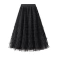thumbnail image 1 of Gupgi Women Tutu Long Skirts Multilayer Solid Color High Waist Mesh Swing Cake Skirt, 1 of 8