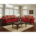 thumbnail image 2 of Benzara Marcus Spacious Howling Love Seat Traditional Style, Red, 2 of 2