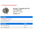 thumbnail image 2 of Alternator - Compatible with 1964 - 1971 Pontiac GTO 1965 1966 1967 1968 1969 1970, 2 of 2